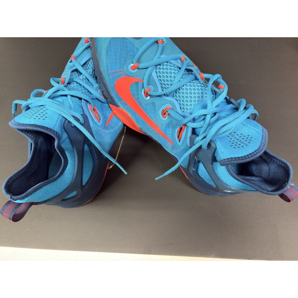Nike Men’s Blue with Orange Accents Basketball Sneakers - Picture 16 of 16